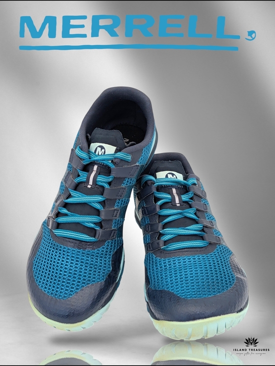 Merrell Shoes - Merrell Sz 7.5 Trail Glove 5 Dark Teal Zero Drop Barefoot Trail Running Shoes